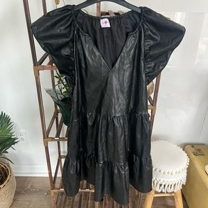 Faux Leather boutique dress Size XL